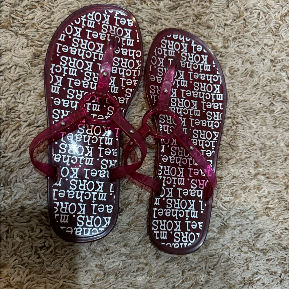 Michael Kors Purple/Plum Jelly Thong Sandals